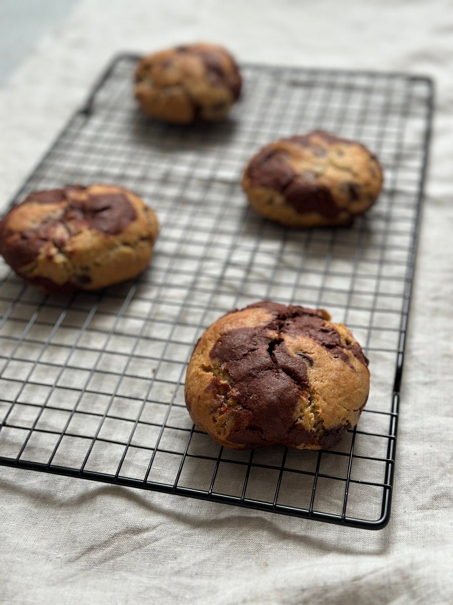 Red Velvet Chocolate Chip Nutella Swirl Cookie XL