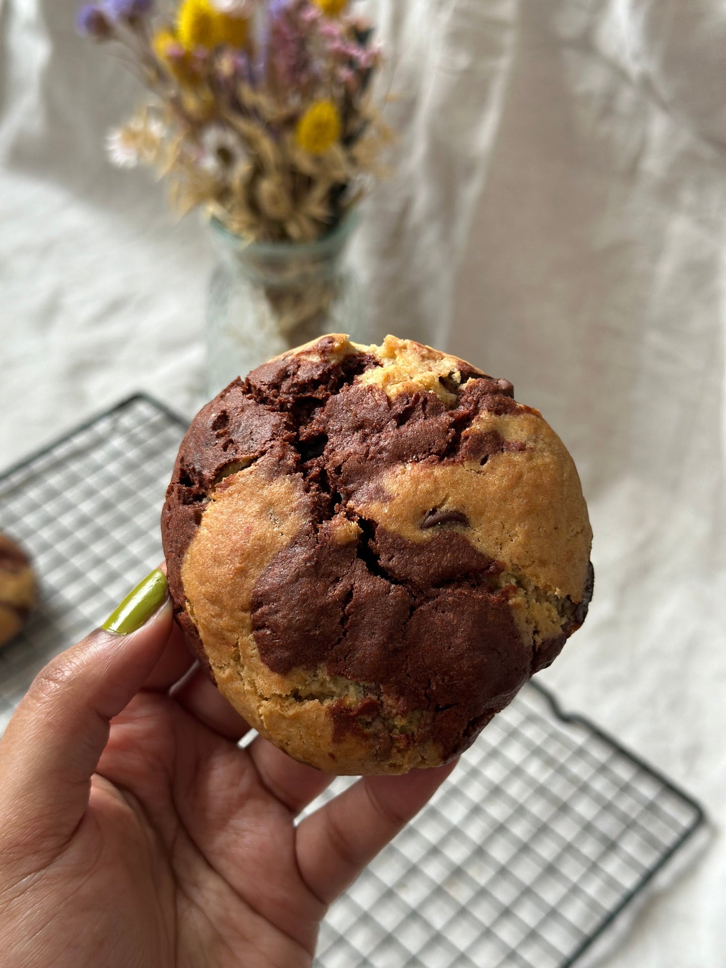 Red Velvet Chocolate Chip Nutella Swirl Cookie XL