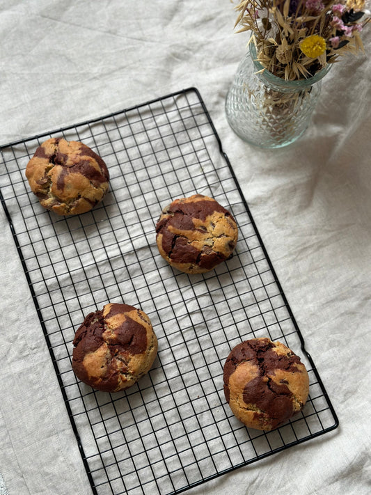 Red Velvet Chocolate Chip Nutella Swirl Cookie XL